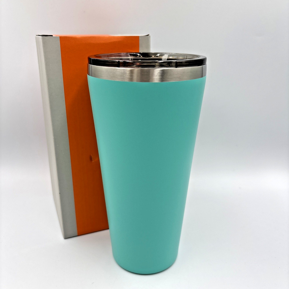 Premium Stainless Steel Tumbler W/ Lid 16 Oz Teal Blue New In Box Sodilly Brand